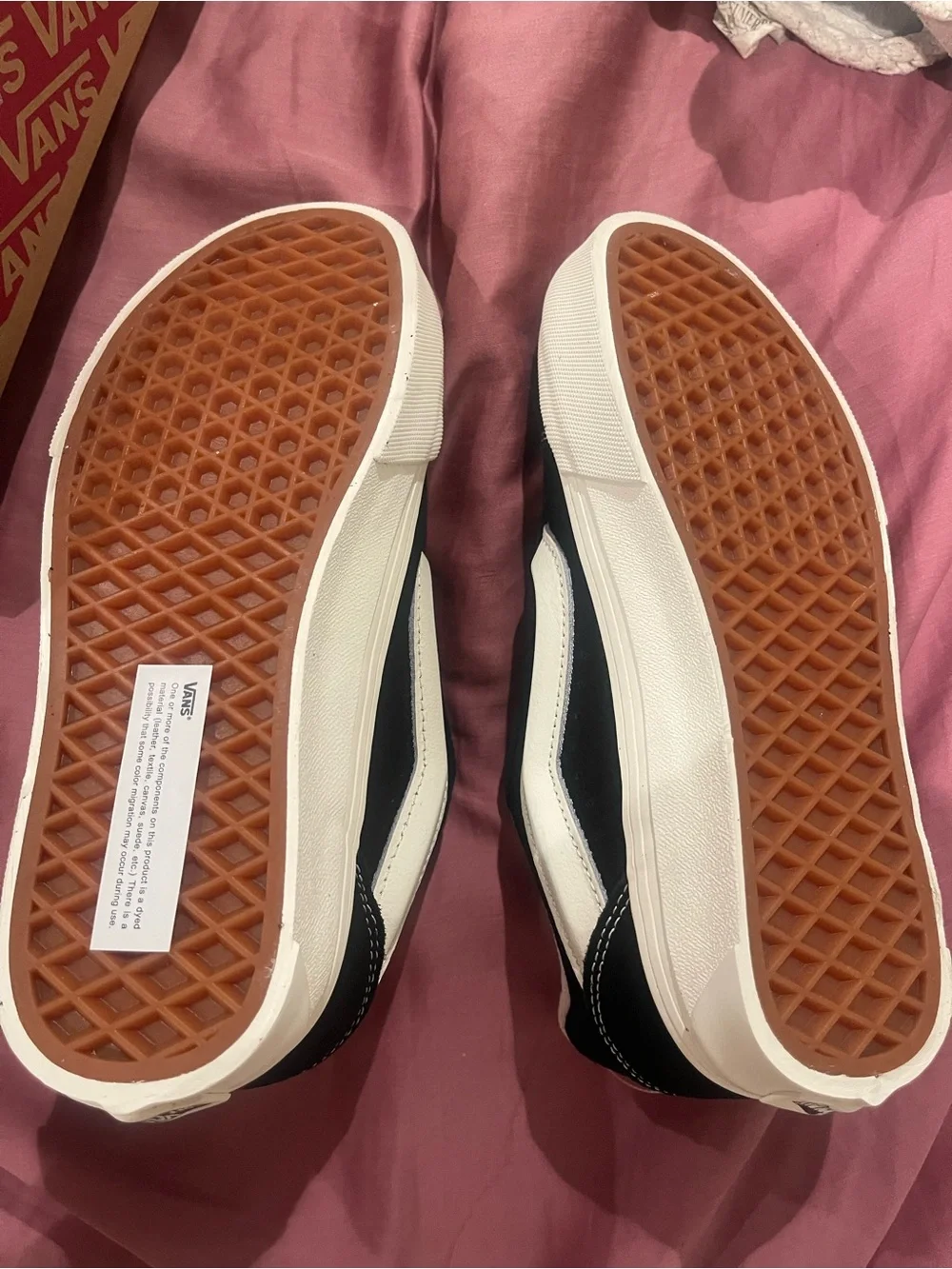 Vans Old Skool Low-Top Sneakers - Black, Pink & White Size 6 Women’s